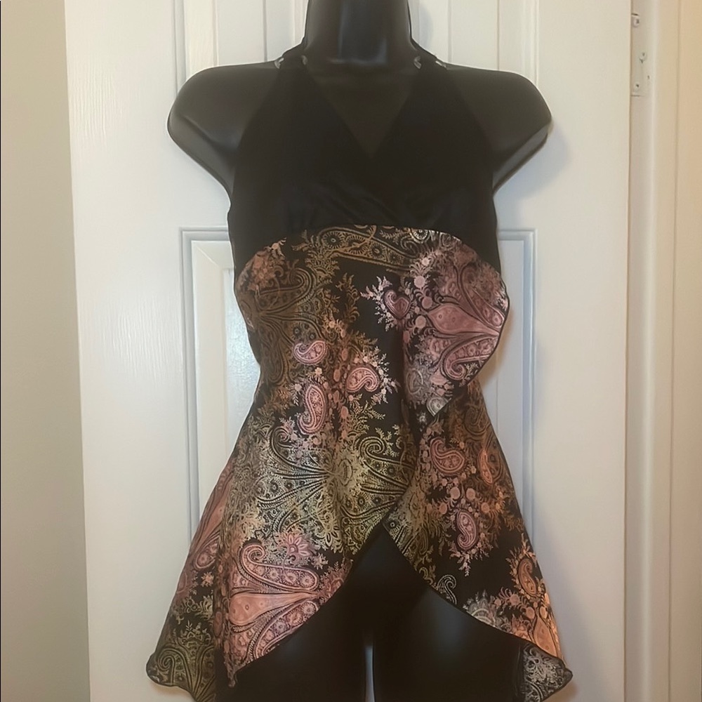 Paisley Print Halter Top